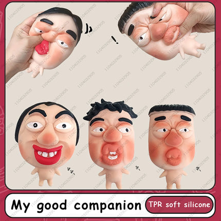 Funny Pimple Popper Squishy Toy Fast Rebound Squeeze Face Model Stress Relief Fidget Toys for Adults & Kids Funny Gag Prank Gift