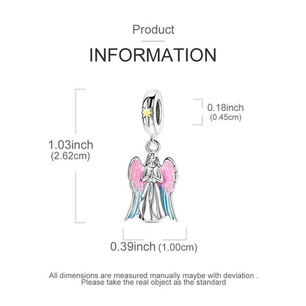 925 Sterling Silver Virgin Goddess Blessing Dangle Prayer Angel Pendant Charms Fit Original Necklace Bracelet DIY For Women Gift