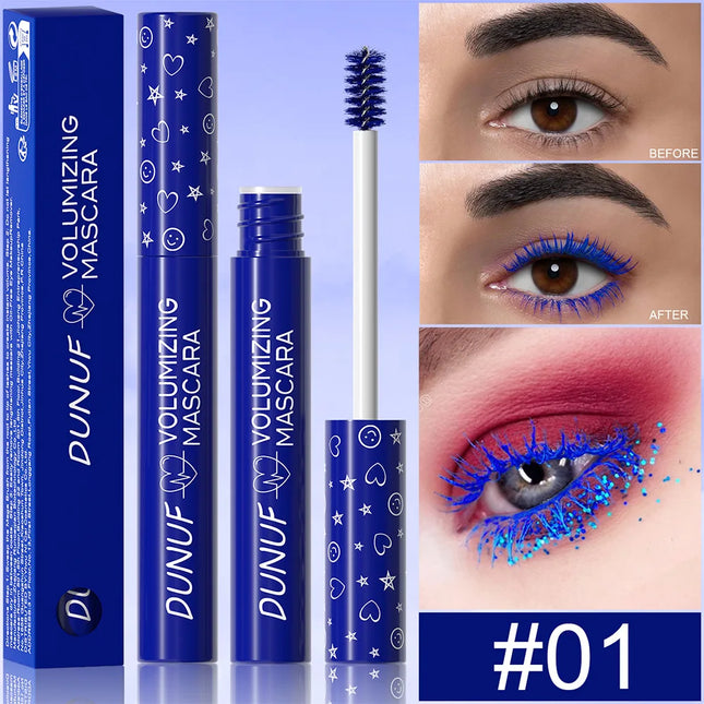 Colorful Curling Mascara Stage Makeup Waterproof Green Mascara Cream Blue Purple Curling Lengthen Quick Dry Eyelashes Extension