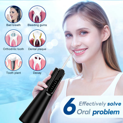Oral Irrigator Portable Water Flosser Dental Pick 5 Modes 360° Rotated Jet For Cleaning Teeth Thread Floss Mouth Washing Machine