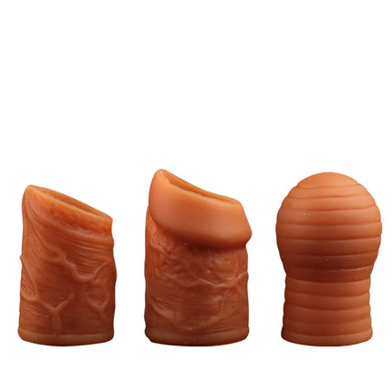 Sex Toys For Men Silicone Reusable Cock Ring Penis Enlargement Glans Foreskin Rings Male Chastity Cage Penis Massage Lock Delay