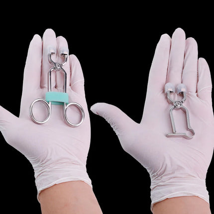 QKKQ Handheld Stainless Steel Nipple Clamp Nipples Stimulator Sexy Tools Teat Bondage For Women Couple Intimate Game BDSM Toys