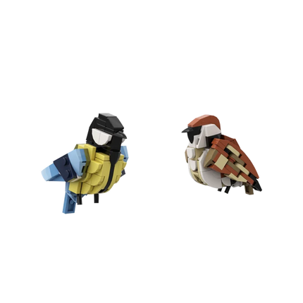 Bird Building Blocks Set 161 Pieces - Sparrow & Tit LEGO Compatible Decoration