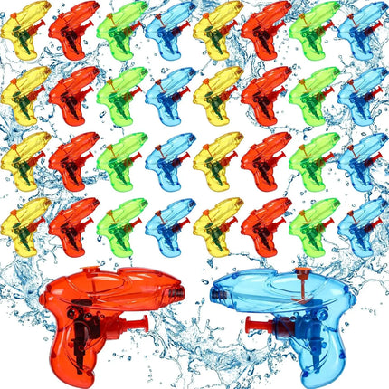 24-100Pcs Mini Water Gun for Kids Colorful Blaster Squirt Pistol Small Fun Water Gun Bulk for Outdoor Beach Game Summer Swimming
