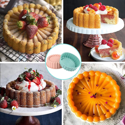 Charlotte Cake Pan Nonstick Kitchen Silicone Cake Molds for Cheese Chocolate Baking Pans Dessert Mold Freezer Safe