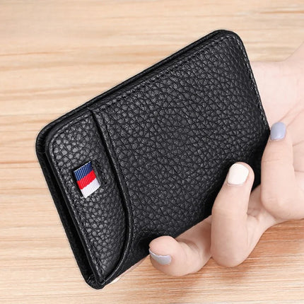 Card Holder Men Ultra-thin Business Card Case Simple Card Holder Bank Card Sleeve Multi-card Slot Driver's License Leather Case