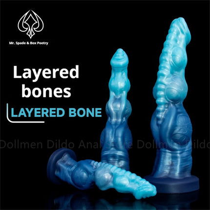 New Sex Toy Alternative Design Anal Plug for Men Gradient Blue Advanced Silicone G-spot Women Dildos Available in Multiple Sizes