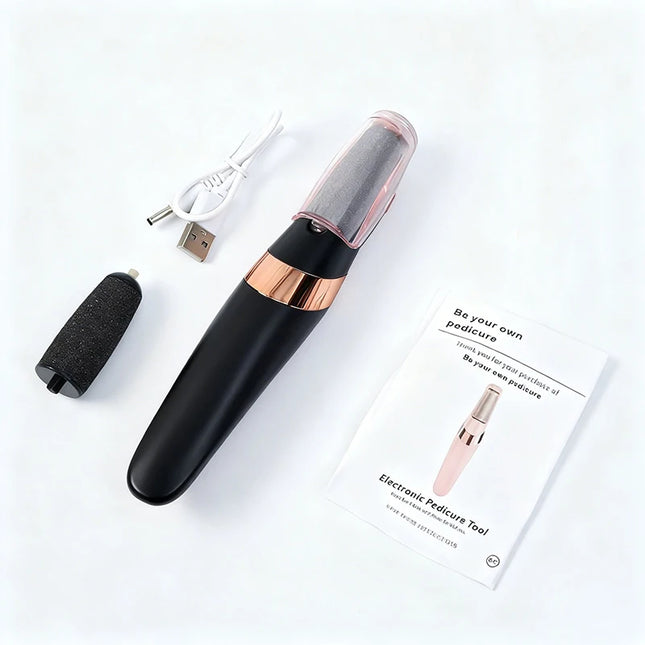 Rechargeable Electric Callus Remover, Foot File for Dry Coarse Skin Removal on Heels, with 2 Sanding Heads for Women & Men