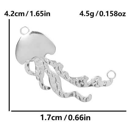 5pcs Stainless Steel Conch Starfish Turtle Charms For Jewelry Making Supplies Ocean Charm Silver Color Pendant Handmade Material