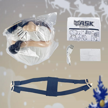 Voice Changer Santa Claus Face Mask for Kids – Christmas Party Cosplay, Sound-Changing Toy, USB Charging, Perfect Holiday Gift f