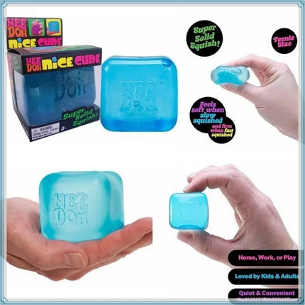 Schylling Needoh Nice Cube Sensory Stress Reliever Fidget Tool for Anxiety &Focus Desk for Adults & Anti-Anxiety Squeeze Kids