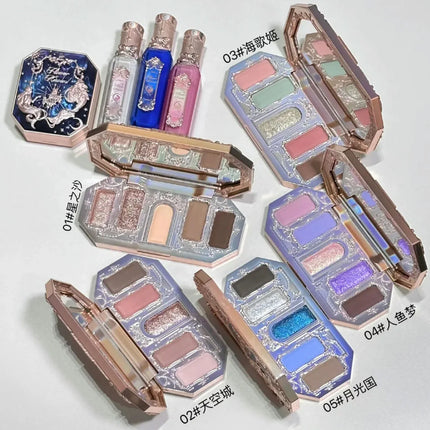 Flower Knows New Moonlight Mermaid Series 5 Colors Eyeshadow Palette 10g