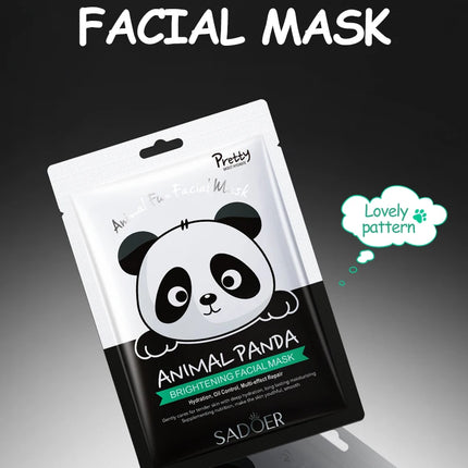 5pcs SADOER Animal Pattern Masks Face Mask Moisturizing Anti Wrinkles Anti-Aging Whitening Facial Masks Skin Care Novel Products