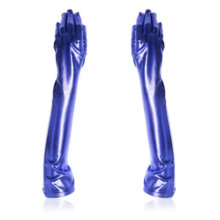 Bdsm Sexy Shiny Gloves Latex Faux Leather Long Gloves Punk Gloves Sexy Cosplay Costume Accessories Adult Toys Erotic Sexy Toys