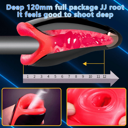 Automatic Male Masturbator for Men Licking Vibrators Penis Massager Vagina Adult Endurance Trainer Sex Toys for Men Adult