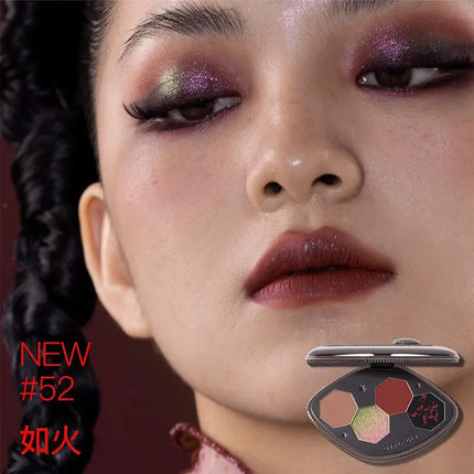 Girlcult Chameleon Eyeshadow Palette 4 Colors Waterproof Long Lasting Matte Shimmer Purple Smokey Highly Pigmented Makeup