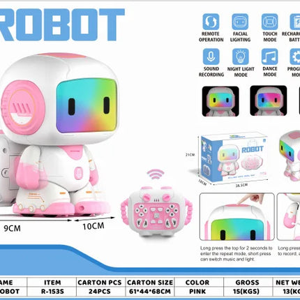 Remote Control Robot Touch Programmable Electric Dancing Music Rgb Led Lights Interactive Electronic Toy For Indoor Hobby