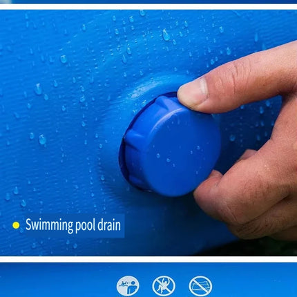 Round Inflatable Swimming Pool Large Household Adults Children Thickened Family Children Outdoor Oversized Bracket Paddling Pool