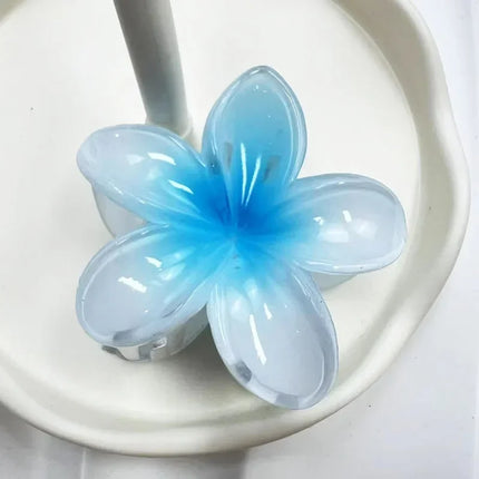 Hawaiian Gradient Hair Clips Flower Hair Claws Big Size Fashion Head Wear Hairpin for Women Girls Crab Barrette Hair Accessories