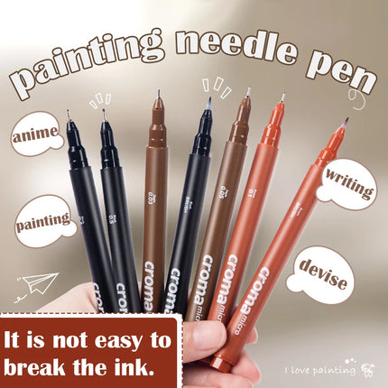 Micron Liner Fineliner Pen 0.05 0.03 0.1 0.5 Brush Tip Black Brown Fineliner Sketching Manga Drawing Pen Color Sketch Stationery