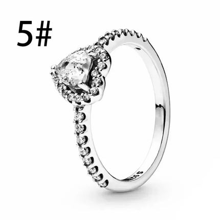 925 Sterling Silver Pink Bow Jewelry Set Ring Earrings Bracelet Necklace for Women Birthday Gift