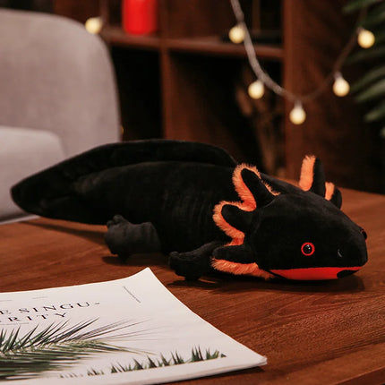 23-80cm Cute Soft Colorful Newt Plush Toy Kawaii Keychains Stuffed Cute Axolotl Salamander Fuzzy Plush Fish Appeasing Kids Gift