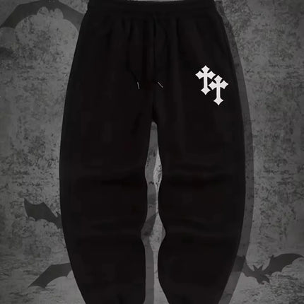 Fashionable Printed Pattern Men's and Women's Slim Fit Y2K Style Gothic Casual Sports Street Style Couple Style Sweatpants