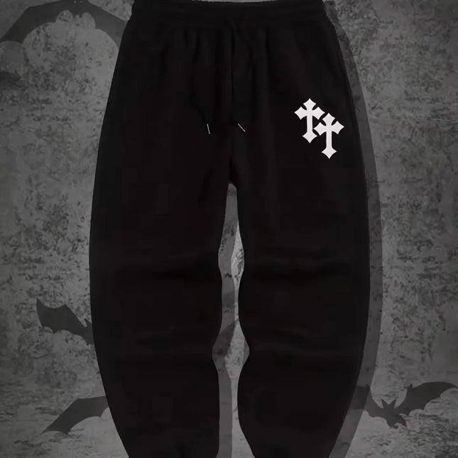 Fashionable Printed Pattern Men's and Women's Slim Fit Y2K Style Gothic Casual Sports Street Style Couple Style Sweatpants