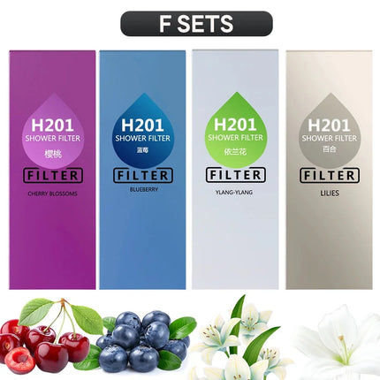 Scented Shower Head Filter,Water Softener, Soft& Improve Hair / Skin Fragrance Chlorine Removal,Bathroom Accessories