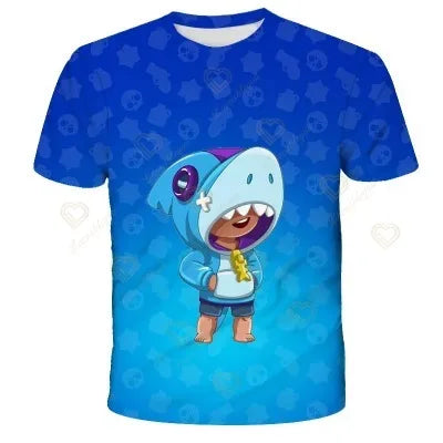 Japanese Anime Games T Shirt Women Men Kids Pullover Stars Gamer Mico Kit Larry & Lawrie Costume Clothing Age 4 7 8 10 11 12 13