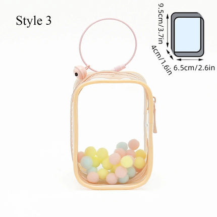 2023 Plush Doll Storage Pouch Transparent Mystery Box Storage Fashion Thicken Keychain Bag Classic Cute Doll Bag Keychain Wallet