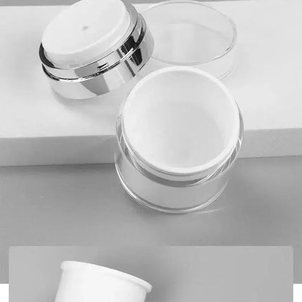15/30/50ml Cosmetics Empty Airless Pump Jar Refillable Acrylic Cream Vacuum Bottle Portable Size Container of Makeup for Lotion