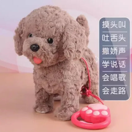 Tongue sticking out, dog touching, barking, children's electric toys, puppy walking, learning to speak, simulation plush