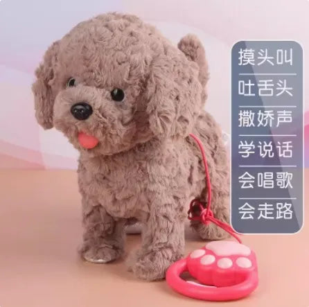 Tongue sticking out, dog touching, barking, children's electric toys, puppy walking, learning to speak, simulation plush