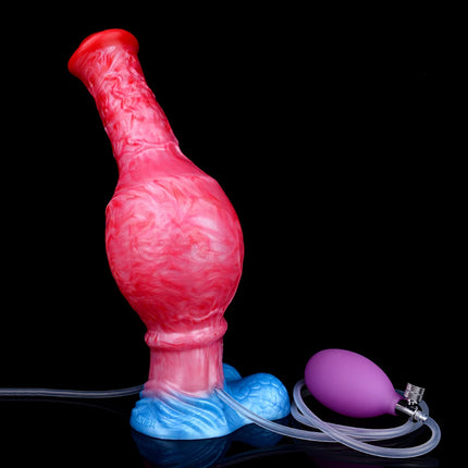 LEZEE Inflatable Dildo Adult Masturbator Silicone Squirting Dildos Horse Penis Vagina Stimulator Inflate Anal Plug Sex Toy Women