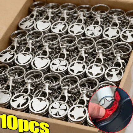 Trolley Cart Tokenrings Keychains Shopping Trolley Token Coin Keyring
