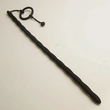Silicone Glans Ring with Flexible Penis Plug,Hollow Urethra Urethral Catheter Dilator Sounding Rod,Sex Toys for Men