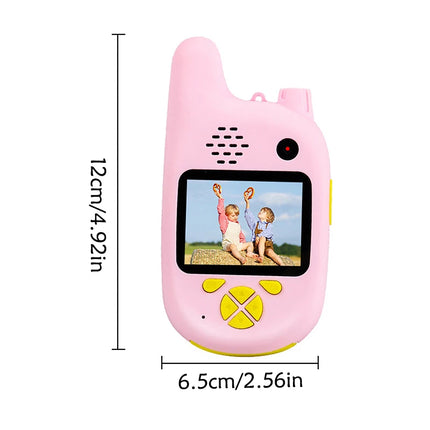 2PCS Beginner Kids Mini Walkie Talkie Rechargeable 1500mAh Handheld 3km Radio Transceiver Interphone Child Halloweens Toys Gifts