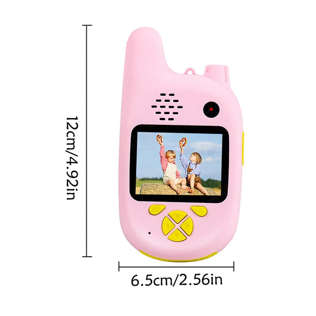 2PCS Beginner Kids Mini Walkie Talkie Rechargeable 1500mAh Handheld 3km Radio Transceiver Interphone Child Halloweens Toys Gifts