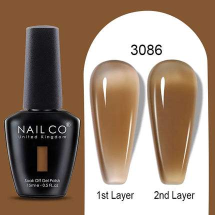 NAILCO Winter Series Color Gel Nail Polish 15ML Semi Permanent Soak Off Gel Varnishes Super Texture Gorgeous Nail Manicure Art