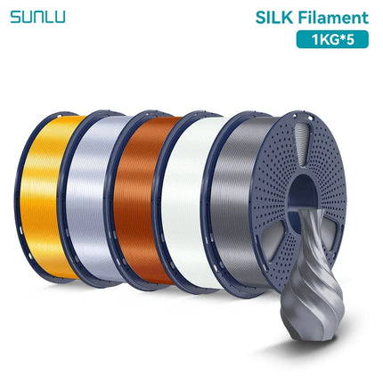 SUNLU 5KG 3D Printer Shiny Silk PLA Filament 1.75mm 1000g 3D Printer Neatly Wound 3D Filament for 3D Printer& 3D Pen