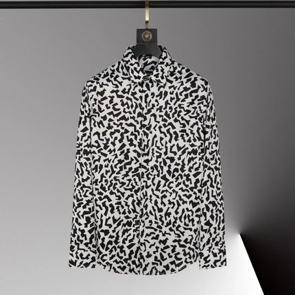 Men's shirt 3D printed geometric pattern men's shirt long-sleeved lapel casual top outdoor shopping shirt large size xs-6xl