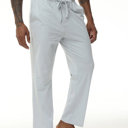 Men's Casual Linen Cotton Yoga Pants Breathable Loose Sweatpants Beach Trousers Lounge Pants Elastic Waist Fitness Pants