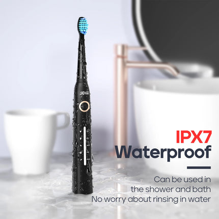 Seago Electric Toothbrush Tooth brush USB Rechargeable Adult Ultrasonic Teeth Cleaning 10 Replacement Toothbrush Heads