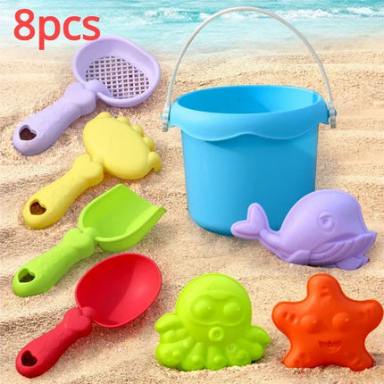 Kids Beach Toy Set Baby Sand & Water Play Kit with Bucket Shovel Rake Watering Can Summer Outdoor Sandbox Tools for Toddlers