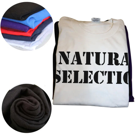 Natural Selection Text Printing Man T-shirts Evolution Graphic T Shirts Fashion Casual Streetwear Harajuku Style Tops Loose Tees