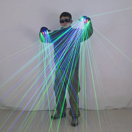 Green Red Blue Laser Gloves — Party LED Gloves & DJ Show Accessories