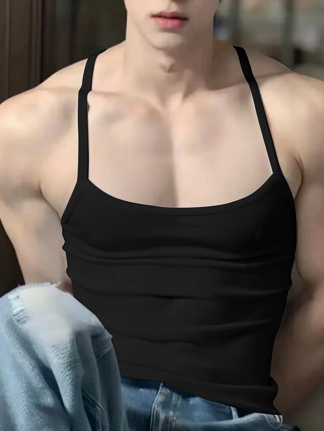 Summer 2026 Men's Casual Short Sleeve T-Shirt Fashionable Versatile Top Men's Wear Upper Apparel Tank Top