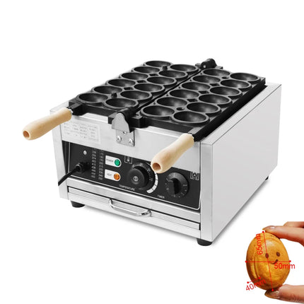 HPH2O 12 Holes Goose Egg Shaped Waffle Machine 1750W Electric Waffle Iron Non-Stick Coating Baking and Dessert egg waffle Makers
