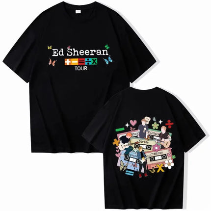 2025 Graphic Print Short Sleeve Men Women T-shirt Ed Sheeran Mathematics Tour Trendy Harajuku Unisex O-neck Casual Shirt Tops